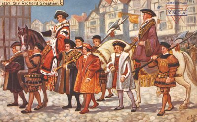 El espectáculo del Lord Mayor en la ciudad de Londres, Inglaterra de los Tudor de Unbekannter Künstler