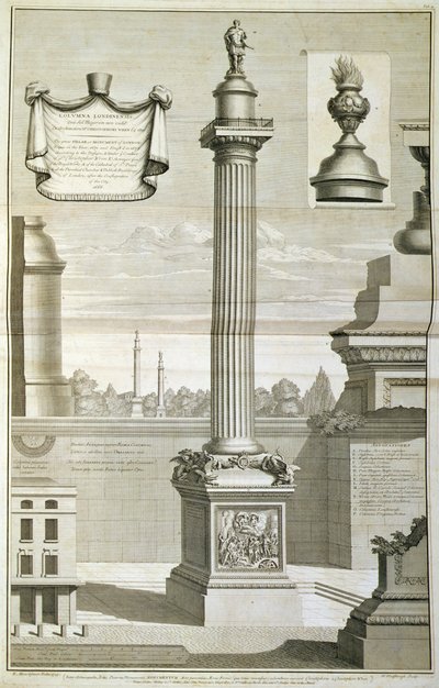 El Monumento diseñado por Christopher Wren de Unbekannt