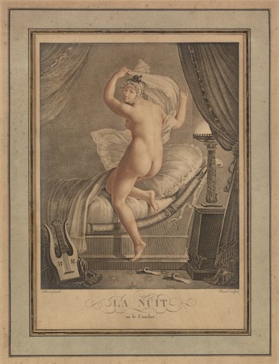 La Noche, París, c.1815 (grabado) de Unbekannter Künstler