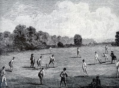 El Club de la Real Academia jugando al críquet de Unbekannt