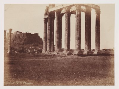 El Templo de Zeus Olímpico, c. 1849 de Unbekannt