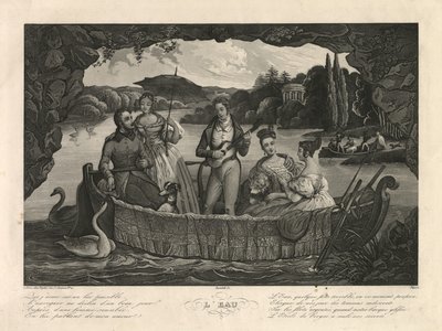 El agua, París, c.1835 (grabado) de Unbekannter Künstler