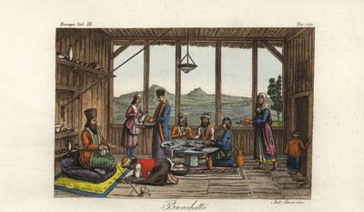 El banquete celebrado para Dodwell por el Obispo de Salona en Crisso, Grecia de Unbekannt