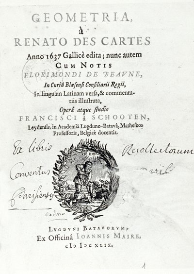 La geometría de René Descarte de Unbekannter Künstler