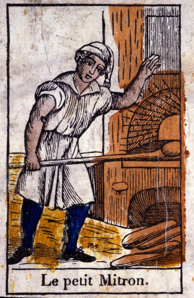 El niño del panadero, c.1850 (grabado ) de Unbekannter Künstler