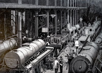 El piso de fabricación de Robert Stephenson and Company de Unbekannt