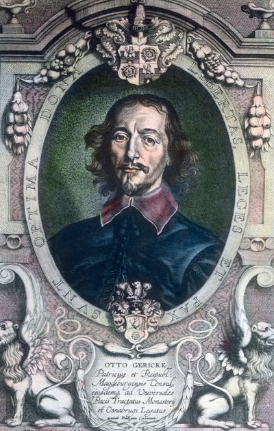 El alcalde de la ciudad de Magdeburgo, Otto von Guericke, también fue conocido como político, abogado, físico e inventor de Unbekannter Künstler