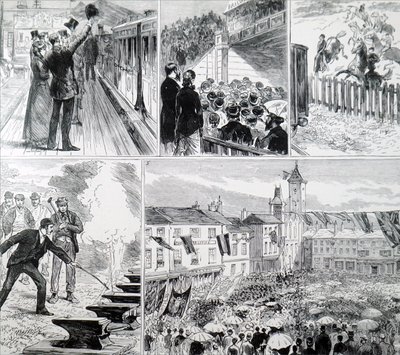 La inauguración del ferrocarril de Newbury y Didcot de Unbekannt