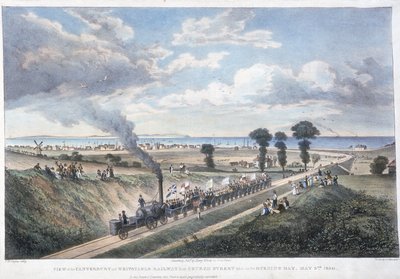 La inauguración del ferrocarril de Canterbury y Whitstable, Kent, 3 de mayo de 1830 de Unbekannt