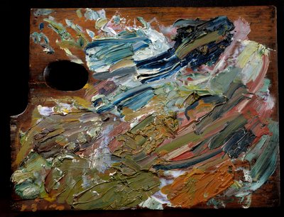 La paleta del pintor holandés Vincent Van Gogh (1853-1890), 35 cm de Unbekannter Künstler