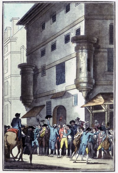 El pueblo entrega a los presos de la abadía de Saint Germain de Unbekannter Künstler