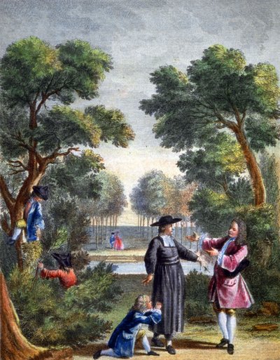 El colegial, el pedante y el maestro de jardinería de Unbekannter Künstler