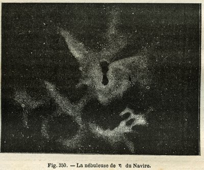 La nebulosa del barco. Grabado del libro Las estrellas y otras curiosidades del cielo, de Camille Flammarion de Unbekannt