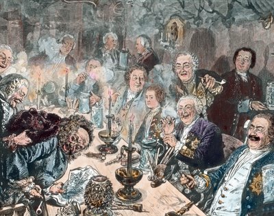 El club del tabaco de Unbekannter Künstler