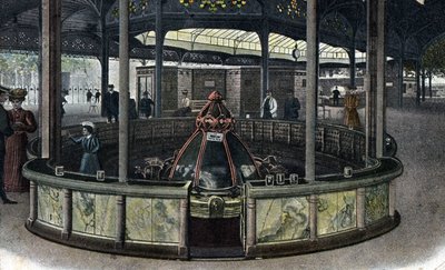 Thermal tourism: la source de la sainte Grille a Vichy, Allier 1905 ca. (turismo termal: la fuente de la Sainte-Grille en Vichy, Francia de Unbekannter Künstler