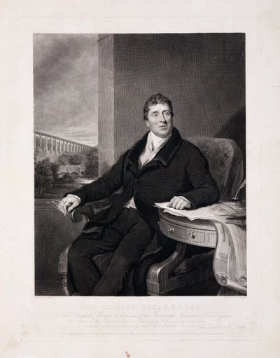 Thomas Telford, ingeniero civil escocés, c.1810 de Unbekannt