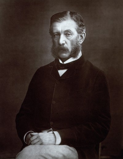 Retrato de tres cuartos del alto funcionario escocés Sir James Fergusson, Gobernador de Bombay de Unbekannter Künstler