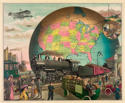 Transporte de 1910, Estados Unidos, c.1910 (foto en b/n) de Unbekannt