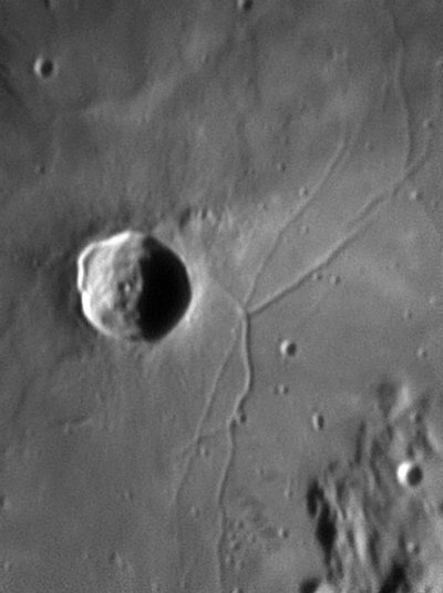 Cráter y Rille de Triesnecker de Unbekannter Künstler