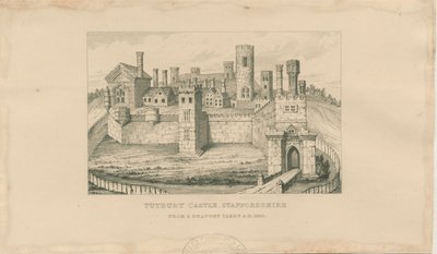 Castillo de Tutbury: grabado en acero, 1620 de Unbekannt