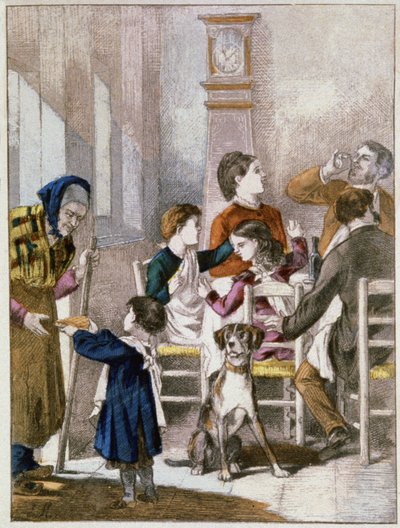 Pastel de Noche de Reyes, c. 1890 (grabado) de Unbekannter Künstler