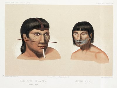 Dos indios sudamericanos, c. 1843-1847 de Unbekannt