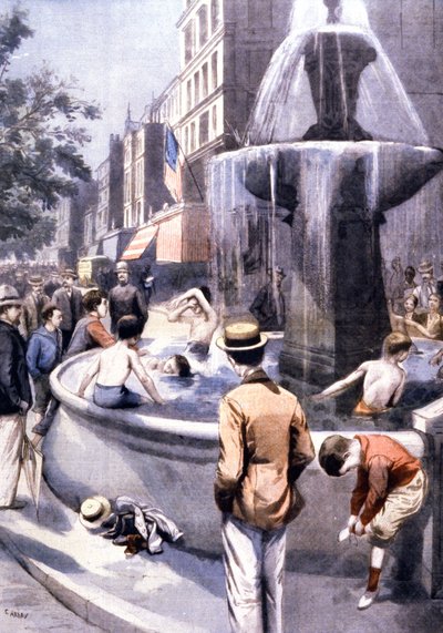 Ola de calor en Nueva York de Unbekannter Künstler
