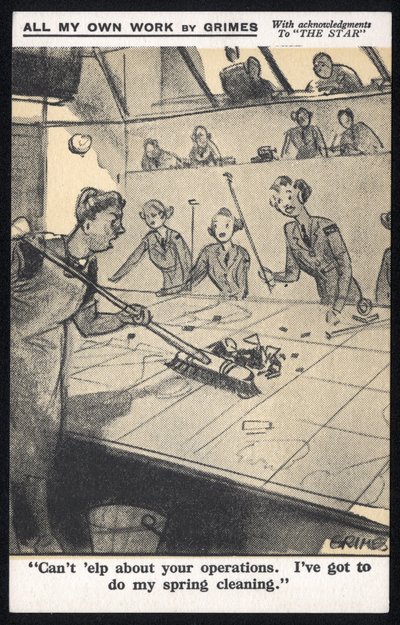 Reino Unido: Una postal humorística producida durante la Segunda Guerra Mundial por Raphael Tuck & Sons Ltd de Unbekannt
