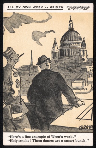 Reino Unido: Una postal humorística producida durante la Segunda Guerra Mundial por Raphael Tuck & Sons Ltd de Unbekannt
