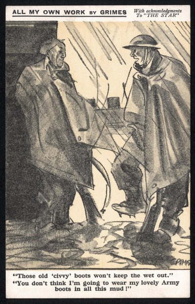 Reino Unido: Una postal humorística producida durante la Segunda Guerra Mundial por Raphael Tuck & Sons Ltd de Unbekannt