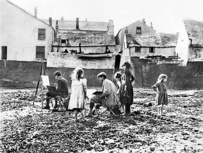 Reino Unido: Artistas pintando junto al río Torridge. Appledore, Devon de Unbekannt