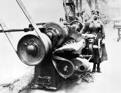 Reino Unido: Máquina en la fábrica de ingeniería de W. Asquith. Halifax, c1914 de Unbekannt
