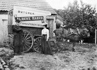 Reino Unido: Carro de un carnicero. Piddletrenthide, c1900 de Unbekannt
