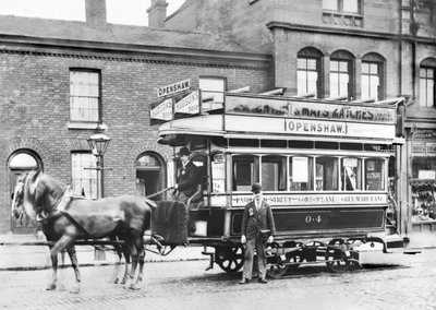 Reino Unido: Tranvía abierto en Manchester, c1890 de Unbekannt