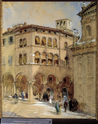 Vista de Modene. Acuarela de E. Cappelli. Museo Civico de Modene. de Unbekannter Künstler