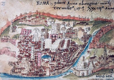 Vista de Roma (detalle) de Nicolas d