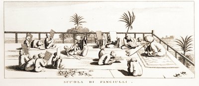 Vista de una medersa (escuela religiosa), Egipto - Ilustración del Atlas de Egipto de Unbekannt
