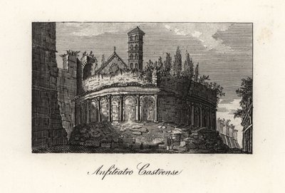 Vista del Anfiteatro Castrense y las Murallas Aurelianas, Roma de Unbekannt