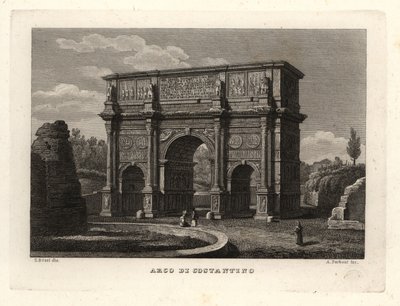 Vista del Arco de Constantino, Roma de Unbekannt