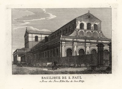 Vista de la Basílica de San Pablo Extramuros, Roma de Unbekannt