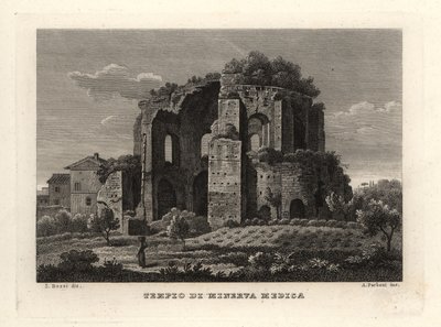 Vista del Templo de Minerva Medica, Tempio di Minerva Medica, o ninfeo, Roma de Unbekannt