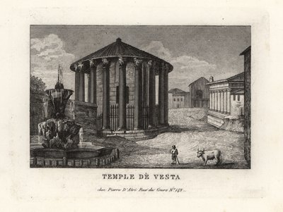Vista del Templo de Vesta, Roma de Unbekannt