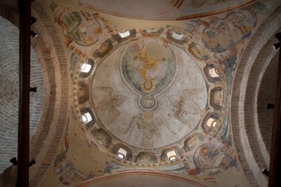 Vista del fresco del Baptisterio, Catedral de San Esteban, Concordia Saggitaria, provincia de Venecia, Véneto, Italia (foto) de Unbekannter Künstler