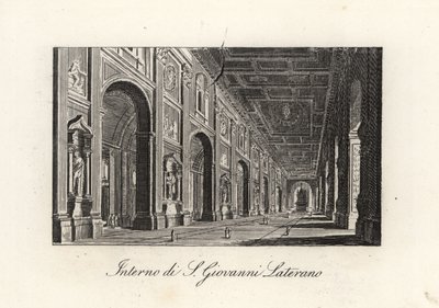 Vista del interior de la Archibasílica de San Juan de Letrán, S. Giovanni Laterano, Roma de Unbekannt