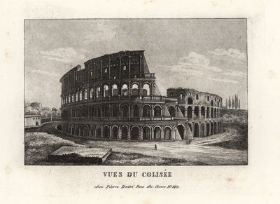 Vista de las ruinas del Coliseo, Anfiteatro Flavio, Roma de Unbekannt
