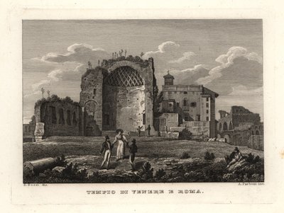 Vista de las ruinas del Templo de Venus y Roma, Roma de Unbekannt