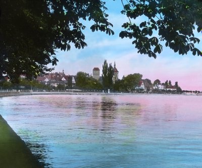 Vista de la ciudad de Arbon desde el lago Constanza de Unbekannter Künstler