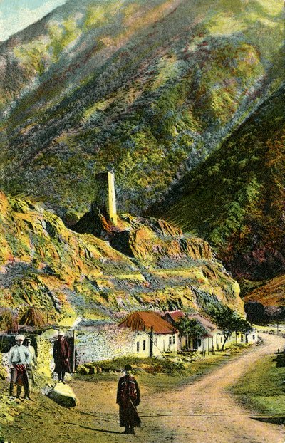 Pueblo del Cáucaso, Rusia de Unbekannter Künstler