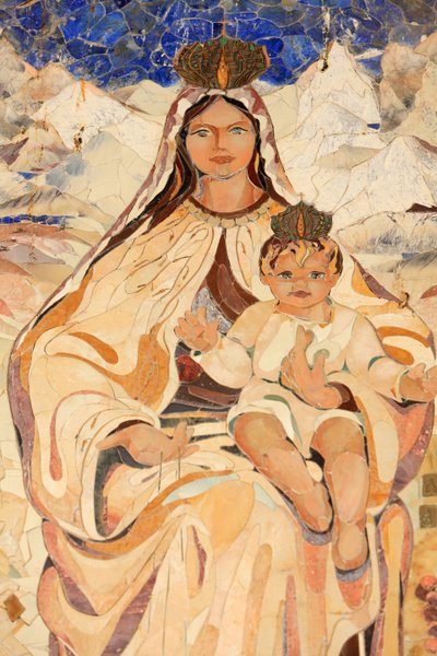 Virgen y niño. Chile. Basílica de la Anunciación, Nazaret, Israel de Unbekannt