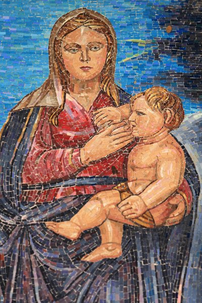 Virgen y niño. Guatemala. Basílica de la Anunciación, Nazaret, Israel de Unbekannt
